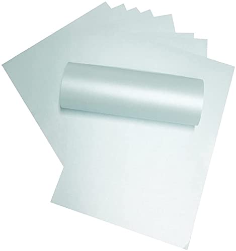 Syntego 12 x 12 Perlglanz-Scrapbooking-Papier, dekorativ, 120 g/m², doppelseitig, Babyblau