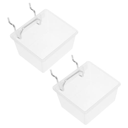GARVALON 2 Bacs Utilitaires Transparents pour Panneau Perforé Boîtes de Rangement Anti-Statique avec Supports Petit Format pour Atelier Garage Organisation D’Outils et Pièces Stockage