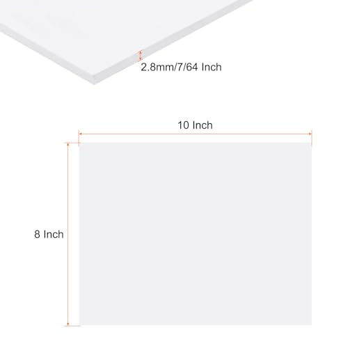 Image of Expanded PVC Plastic Sheet 7 /64 inch Thick, 8 inchx10 inch Lightweight Rigid Foam Sheet, [for Crafts Signage Displays Digital Screen Printing] - White / 3 Pcs