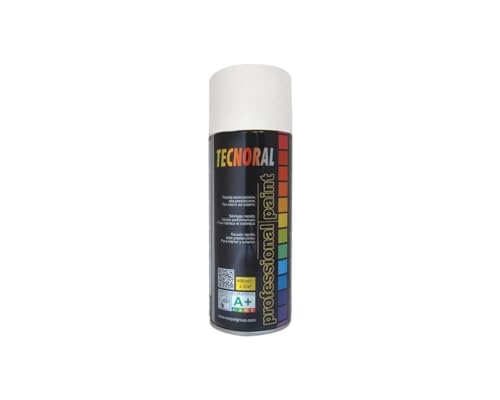 TECNORAL - Bombe de peinture aérosol - Blanc Satin