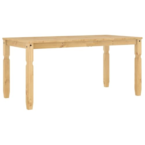 vidaXL Table à Manger Corona 160x80x75 cm Bois Massif de pin, Table de Salle à Manger, Table à dîner, Meuble à Manger, Table de Cuisine