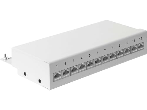 Cat.6 A Patch Panel Red4Power N111G – , 12 capas, Gris Cat.6 A Patch Panel, 12 puertos,