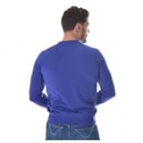 Cocodrilo bordado Lacoste Jersey de punto para hombre AH2210, cuello redondo, clásico, de punto, de manga larga, monocolor, básico, Cosmic (BDM), S (3)