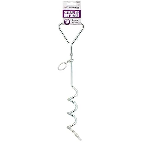 Set of 2 Heavy Duty Spiral Tie Out Stakes Cover