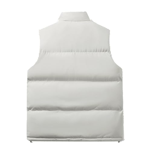 Black Puffer Vest Men Quilted Vest No Hood Zip Up Padded Jacket Coat - image 8
