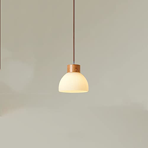 Pendant japonais et lustre design rétro en bois pour grand hall