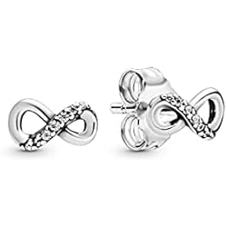 Anillo Pandora Nudo Infinito Pendientes botón Pandora 298820C01 Nudo Infinito.