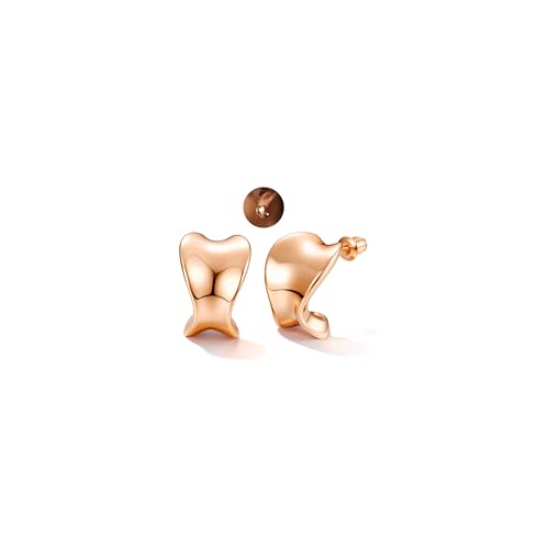 LOLIAS Tropfen Ohrringe Rosegold Creolen Hypoallergen Ohringe Hängend...