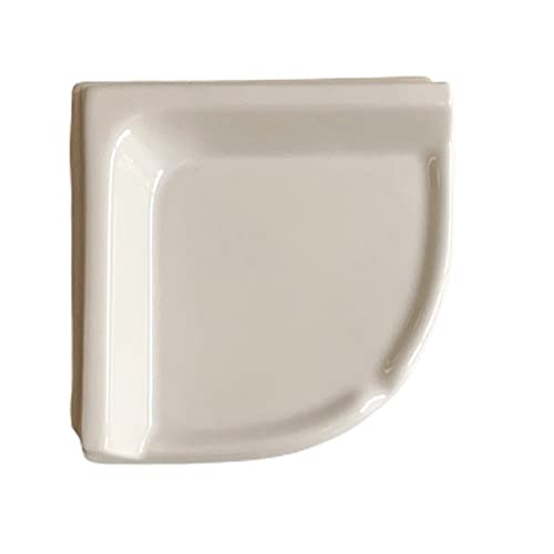 BA765 DALTILE Corner Shower Shelf Wall Accessory 0135 Glossy Almond 6 3/4" x 6 3/4" (Thinset / Adhesive Mount, NO Hardware)