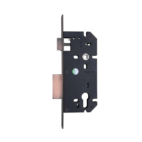 Image of Godrej Mortise Lock | Handle Lock Set for Main & Bedroom Door| Arsa Udaan 350 mm Plate Handle | 240 mm Eco Lock Body | 70 mm Eco Pin Cylinder 1CK | Antique Copper| 5 Year Warranty