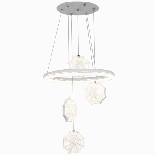 Chandelier LED 80W suspension blanche moderne pour en finir avec les zones sombres sur votre îlot