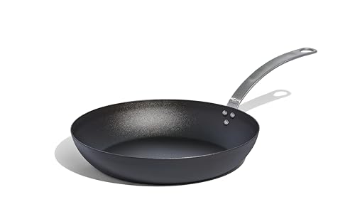 Made In Cookware - Seasoned 12' Blue Carbon Steel Frying Pan - (Like Cast Iron, but Better) - Professional Cookware - Crafted in Sweden - Induction Compatible