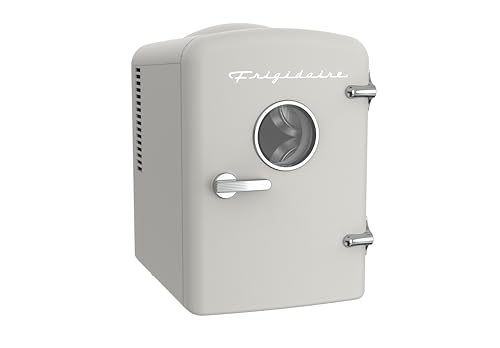 Image of Frigidaire Retro Mini Personal Fridge Cooler, Holds Up to 6 Cans (1 Gal), Portable & Compact, AC Plug & 12V Car Charger (Moonlight)