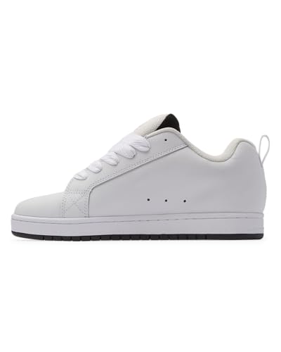 DC Shoes DC Shoes Men's Court Graffik Skateboard Shoes, White Grey Blue, 7.5 Men