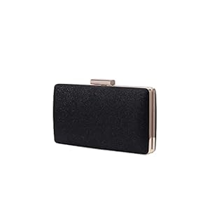 Damen Clutch Abendtasche mit Pailletten Clutch Tasche mit Kette Glitter Handtasche Glänzend Schultertasche Modisch Portemonnaie Tasche für Hochzeit Cocktailparty Tanzparty Geburtstag Schwarz
