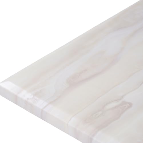 Image of Royaloak Milan Italian Marble Dining Table Four Seater | White Marble Top with Pedestal Base & Rounded Edges | Elegant Marble Dining Table for Living Room with Modern, Sturdy Design