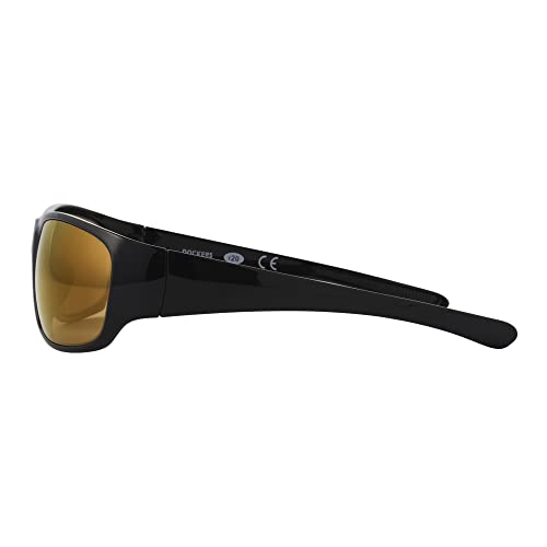 DOCKERS Men's Sail WRAP Sunglasses, Black, 62 mm3