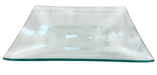 Hogar y Mas Centro DE Mesa Plato Vidrio Cuadrado 26CM