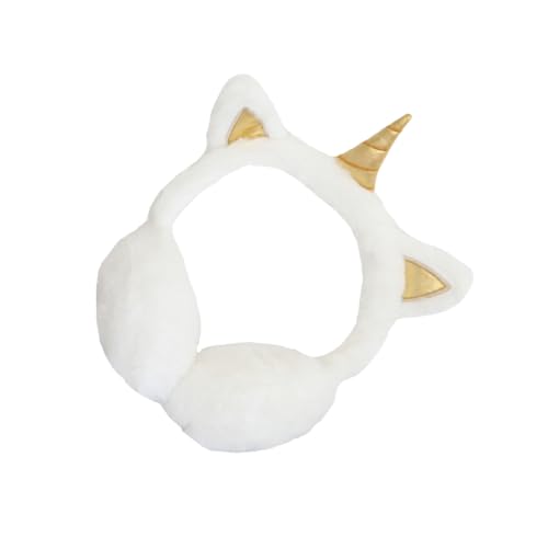 Homoyoyo Unicorn Design Plush Ear Muffs Winter Earmuffs for Cold Protection Adorable Ear Warmer for Boys and Girls Adults