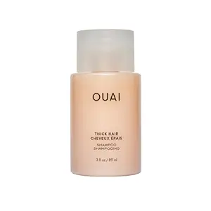 OUAI Thick Shampoo Travel Size - Moisturizing Shampoo with Keratin, Marshmallow Root, Shea Butter, Avocado Oil for Thick Hair - Strengthens & Hydrates - Paraben & Sulfate Free (3 Fl Oz)