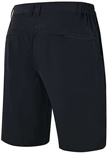 Men's Quick Dry Lightweight Stretch Cargo Hiking Shorts With 6 Pockets Black Large #TOP1