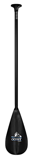 Accent Paddles Beat Carbon Canoe Adjustable 50in-56in Carbon Shaft 8-Degree Bent Carbon Reinforced...