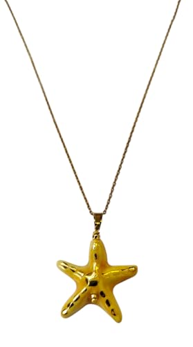 Collana Stella Marina Ceramica Dipinta A Mano Idea Originale per Regalo Natale Compleanno Festa Della Mamma, Gioielli Siciliani Fatto a...