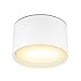 Produktbild lambado® LED Aufbaustrahler flach mit schöner Lichtfläche - Set inkl. LED GX53 mit 6W 230V warmweiß dimmbar - Runde Aufbauleuchte in weiss matt