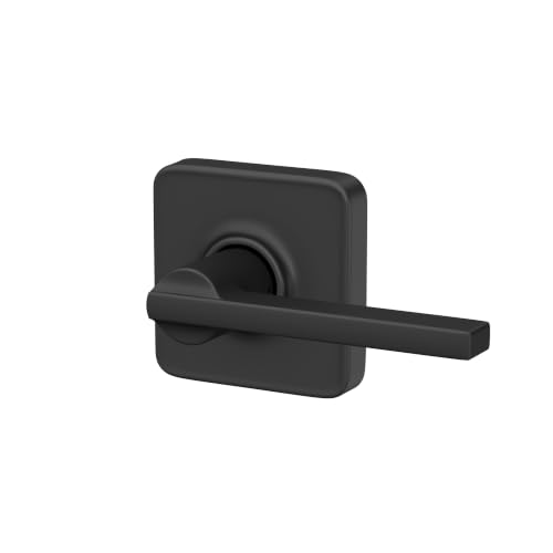 Image of SCHLAGE Latitude Hall /Closet Passage Door Handle, Reversible, Matte Black | Hall or closet lever door handle with no lock, Easy to install, Certified durability, Universal fit