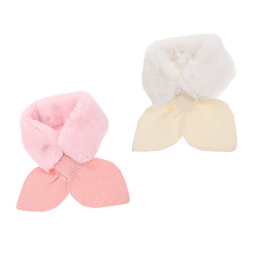 LIFKOME Charming Animal Print Faux Rabbit Fur Kids Scarf Thick Winter Neck Warmer for Babies and Children Cozy Outdoor Accessory 2-Piece Set