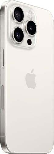 Image of Apple iPhone 15 Pro Max, 256GB, White Titanium - Unlocked (Renewed)