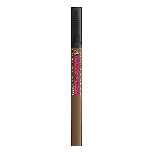 NYX Professional Makeup Longwear Vegan Tinted Liquid Eyebrow Gel, Natural Look Brow Mascara, Up to 2 Day Wear, Transfer-, Fade- and Smudge-Resistant, Zero to Brow, Shade: 02 Ash Blonde