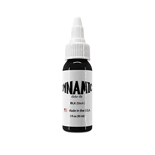 DYNAMIC - Tinta Tatuaje para el cuerpo Color Black 1oz, 30ml