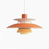 WQCSH ṖḤ5 Lampe suspendue Moderne Créatif Simple Luminaires Danemark Design Applicable Le Salon Restaurant Chambre à coucher La cuisine Bureaux Le Bar La Boutique Ferme Diamètre 50 CM   (Orange)