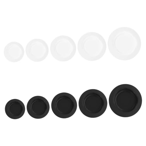 Veemoon 10Pcs Piggy Bank Stoppers Rubber Coin Bank Plugs for Various Openings Black White Secure Seal for Money Saving Boxes and Piggy Banks