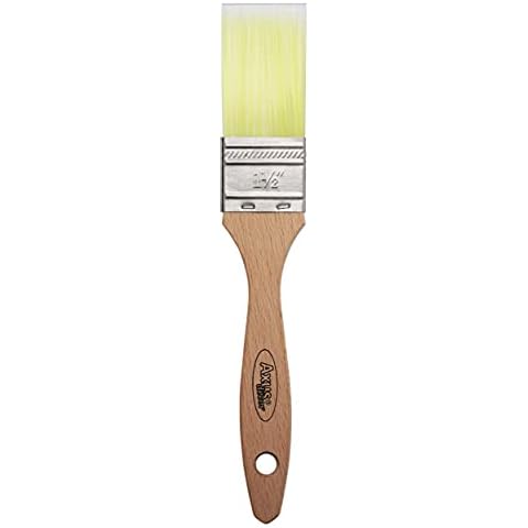 Axus Decor Wood Finishing Paint & Varnish Brush (Lime Series) - 1.5"/38mm - for Applying and Laying Off Paints, Varnishes and Lacquers Without Dripping Cover