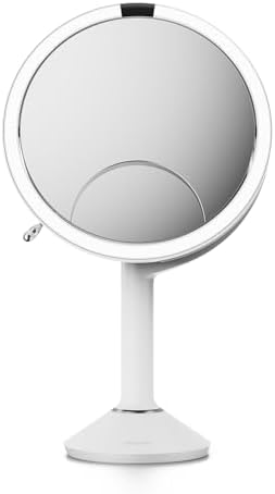 simplehuman Sensor Mirror Trio, 1X 5X 10X Magnification, Round Re...