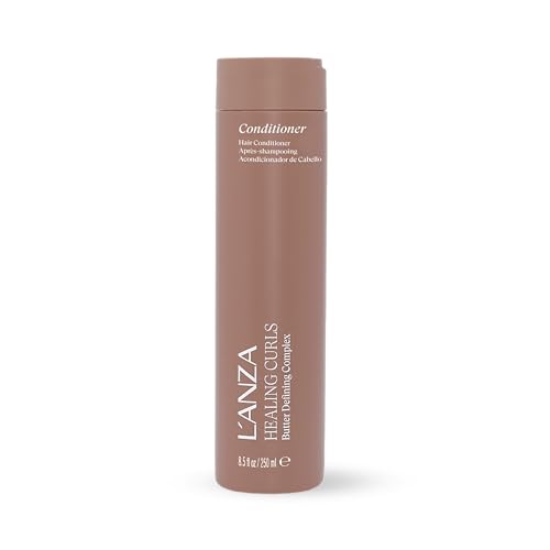 LANZA Healing Curls Conditioner For Curly Textured Hair Vegan Moisturizing Anti-Frizz Detangles Dry Damaged Hair Anti-Humidity Softens Enhances Elasticity Color Safe Sulfate Free (8 Fl Oz)