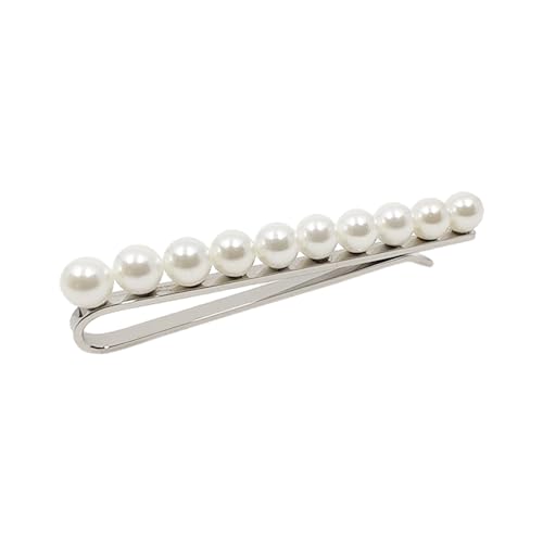 STJARNA Shell Pearl Tie Clip 6mm White Pearl 2.4inch Stainless Steel Tie Bar Wedding Handmade Jewelry ZZ-Y6