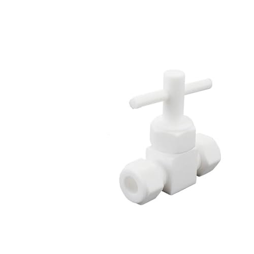 zorfar PTFE Compression Needle Ball Shut-Off Valve, Fits 3-25mm OD Tube 1/8" to 1" Pipe for Lab and Hoist Use 1PCS(19.05mm 3l4 inch,Needle Valve)