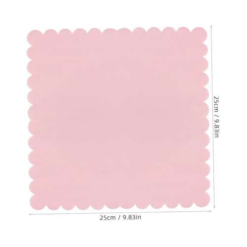 Servilletas de papel desechables con diseño festoneado rosa PRETYZOOM 2