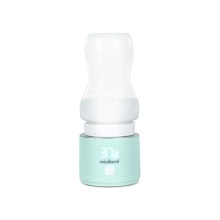 Miniland Scaldabagno portatile, leggero e compatto, con adattatori per biberon e cavo di ricarica, ideale per viaggi e passeggiate, accessori di alimentazione | Warmy On the Go