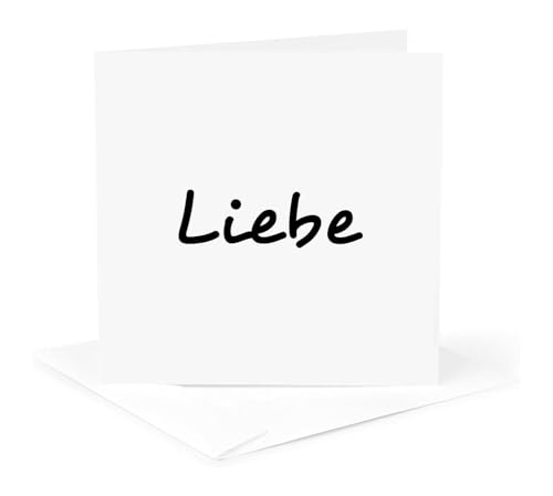 InspirationzStore Love�V���[�Y ? Liebe�AWord�h�C�c��̈��̃��}���`�b�N���E����A�u���b�N�e�L�X�g ? Greeting cards-1 Greeting Card with Envelope (GC 185031 _ 5 