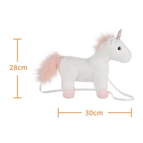 Apricot Lamb Pink Unicorn Animal Shoulder Bag Crossbody Plush Purse for Adults and Teen Girls Boys, Stuffed Animal Shoulder Bag, Kids and Adults Fashion Handbags, 11.9 Inches 6