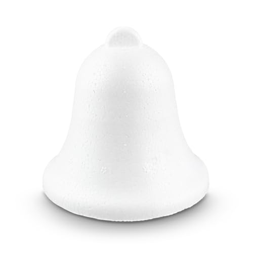 Netuno 5x cloche en polystyrène 8 cm cloches creuses blanches en polystyrène pour DIY bricolage décorations de Noël travaux manuels forme de mousse cloches de Noël
