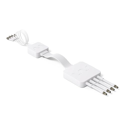 Waveform Window Entry Cable: Low-Loss, Ultra Flat-Ribbon 4-in-1 Passthrough Cable | SMA Male to SMA Female | for Windows and Doors