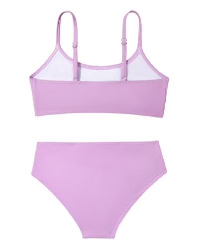 Image of Century Star Girls Swimsuits for Teens Bikini 2026 Solid Teen Bathing Suits Adjustable Straps Swimwear Padded 8-15 Years