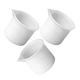Uonlytech 3 piezas Vasos Medidores de Silicona Escala Visible Reutilizables para Medición Precisa de Resina Manualidades Cocina y Horneado Materiales para Moldes DIY