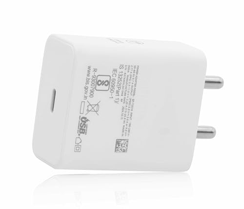 Image of 25W USB-C Fast Wall Charger - Compatible with Samsung Galaxy S23 S22 S21 21 FE S20 A34 M14 M34 M54 M53 M33 M13 - S A M F Series (Adapter Only)| Original Rapid Charging (Black)