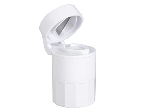 GIMA Combo - Manejo de pastillas práctico y cómodo con 4 funciones en un solo pastillero, cortador de pastillas, trituradora, compartimento portátil y vaso para agua, 25766